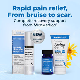 VitaMedica tube held between fingers for size comparison and concentrated economy benefit