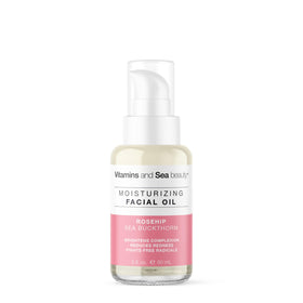 VITAMINS AND SEA BEAUTY front bottle showing label and 2 fl oz size for clarity