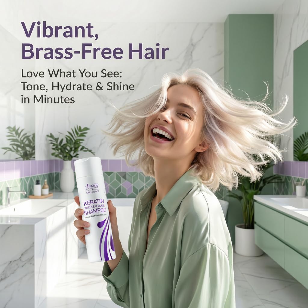 VITAMINS before and after comparison reducing brassiness visibly