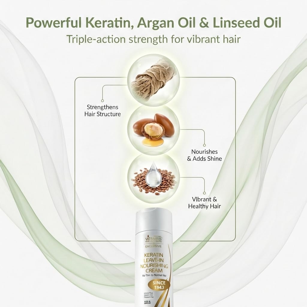 VITAMINS applied to damp hair demonstrating detangling benefit