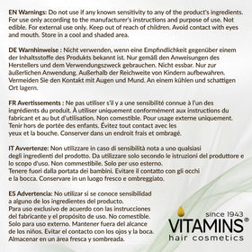 VITAMINS keratin hair mask in bathroom lifestyle setting for routine