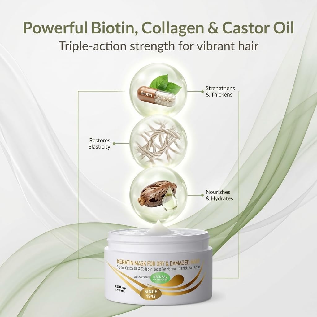VITAMINS mask in hand applying to hair for deep conditioning
