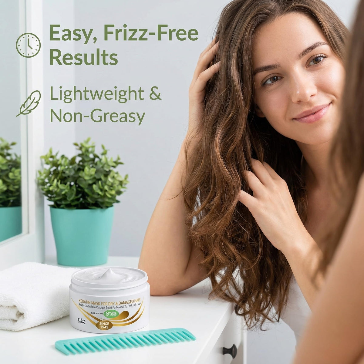 VITAMINS mask on bathroom shelf styling-friendly routine visual