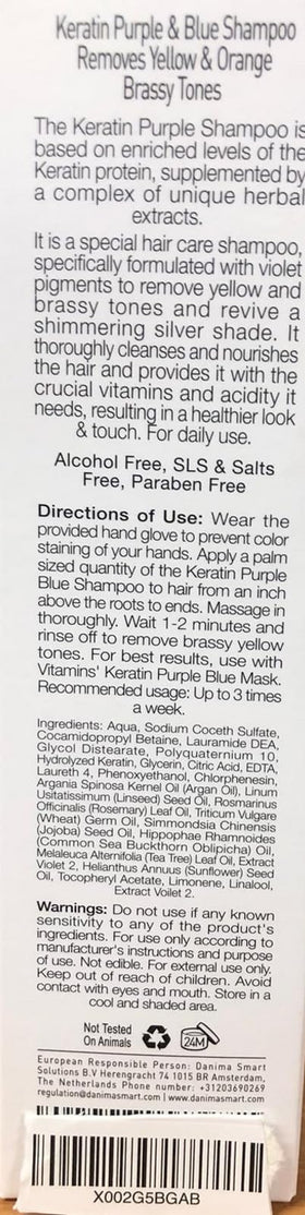 VITAMINS shampoo staged in bathroom for salon-style home use