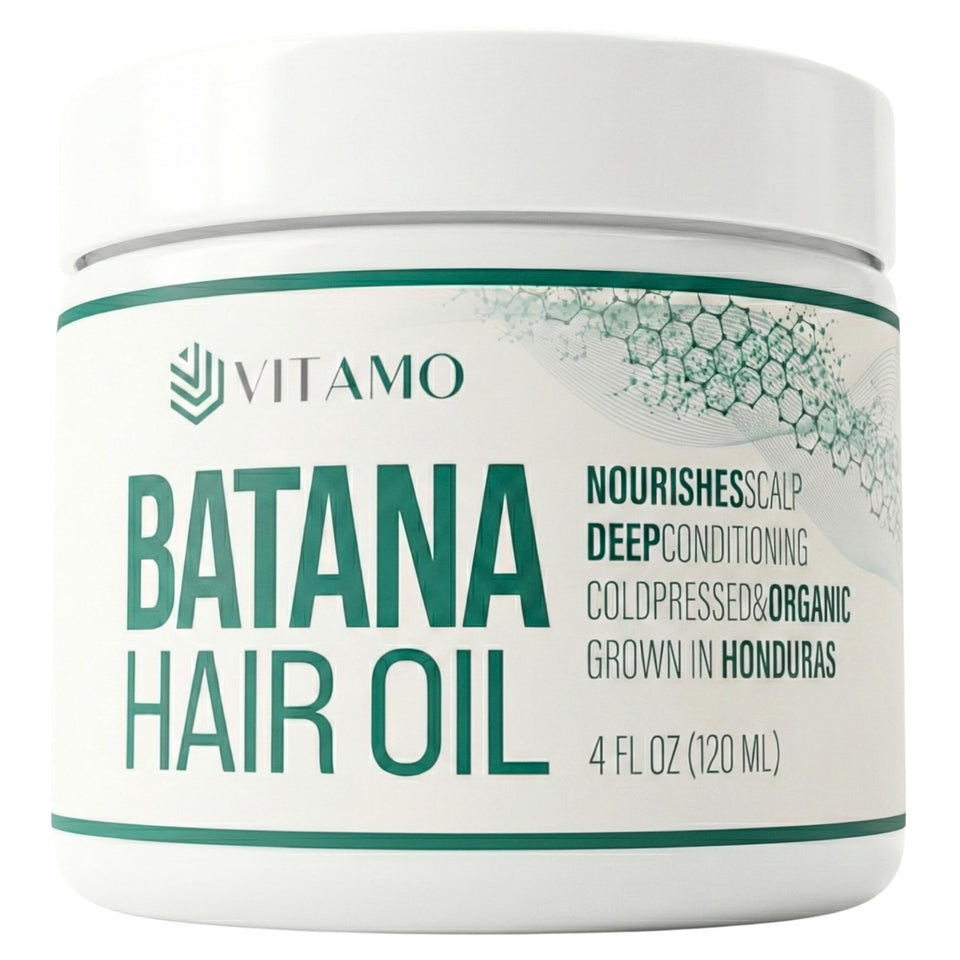 Vitamo Batana front bottle showing clean packaging and purity benefit