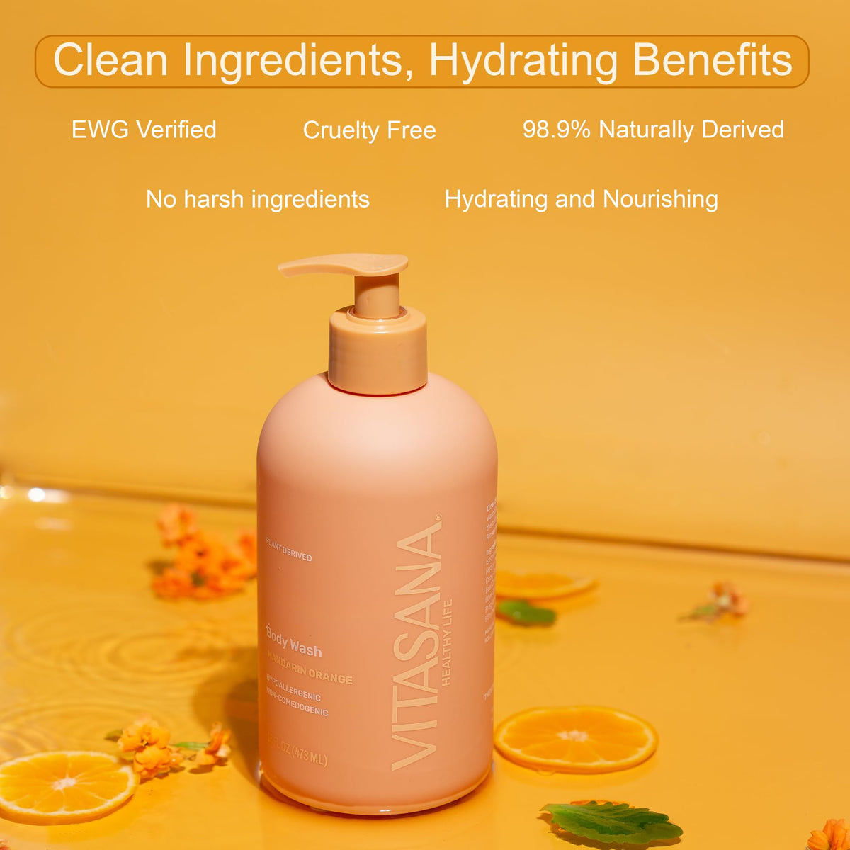 Vitasana texture closeup with gentle lather demonstrating hydration