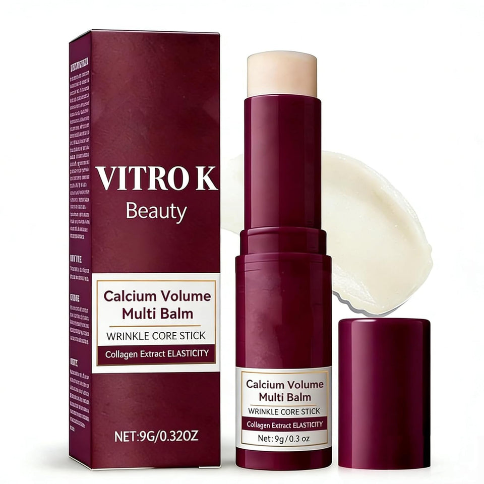 Vitro K front packaging showing balm stick and compact design for portability