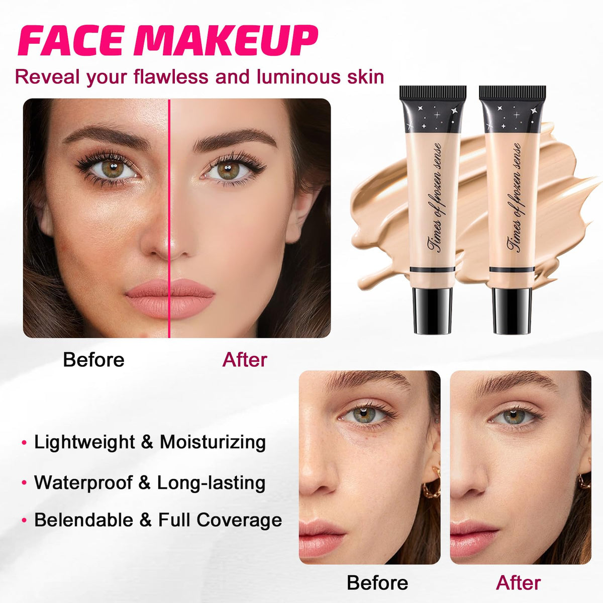 Viugex makeup brushes detail highlighting soft bristles for smooth application