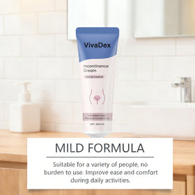VivaDex stored on bathroom shelf suggesting convenient everyday access
