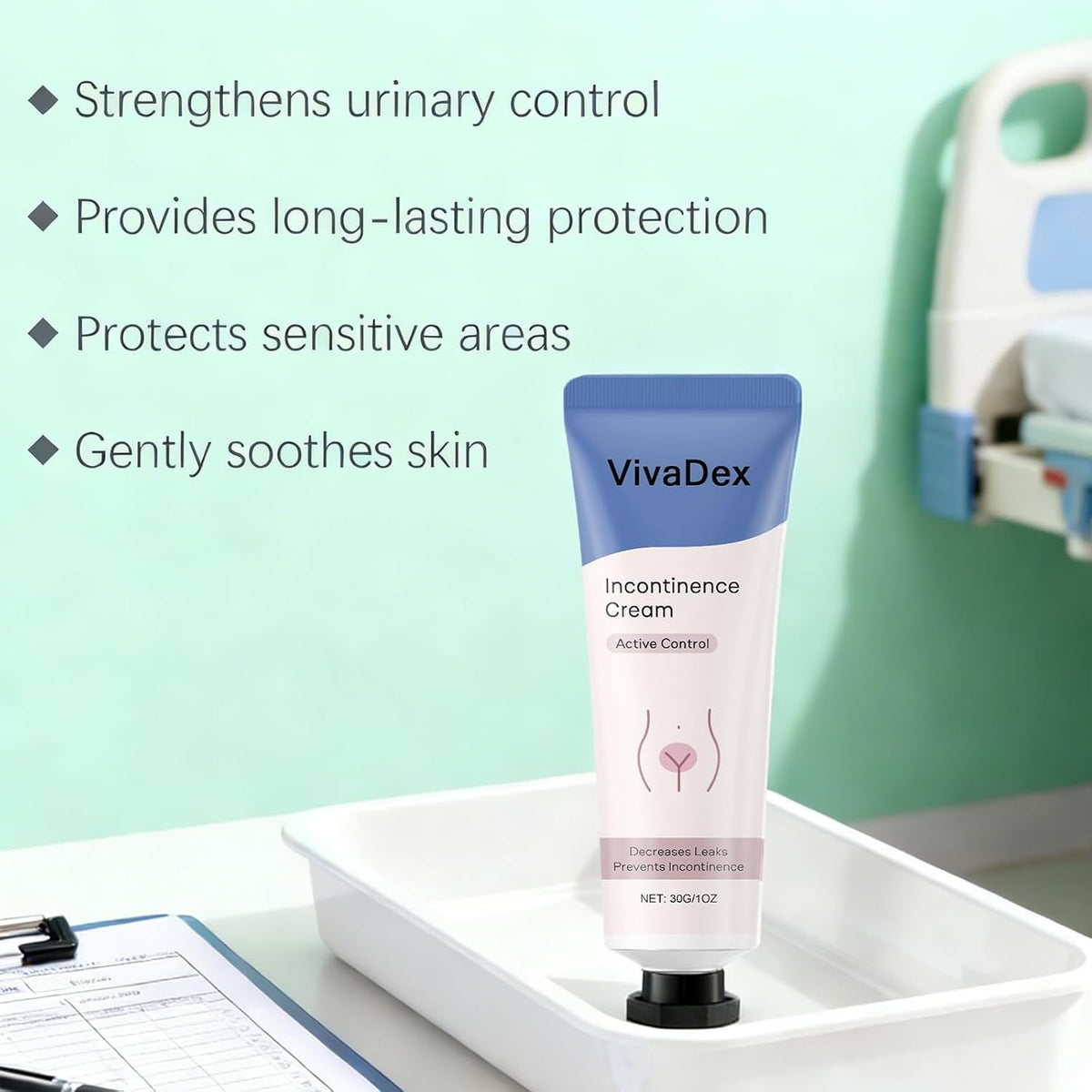 VivaDex ingredients flatlay showing natural elements for soothing skin