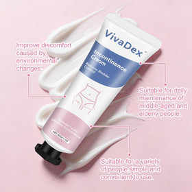 Close-up of VivaDex ingredients label highlighting gentle, non-irritating formulation