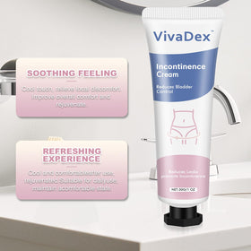 VivaDex open jar showing cream texture for quick-absorbing, lightweight feel