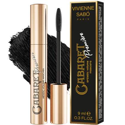 Vivienne Sabó front packaging showing sleek black tube and branding benefits