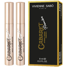 Vivienne Sabó front packaging showing compact mascara tube and two-pack benefit
