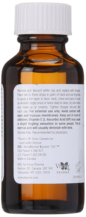 VivierSkin serum texture on pipette highlighting lightweight absorbent benefit