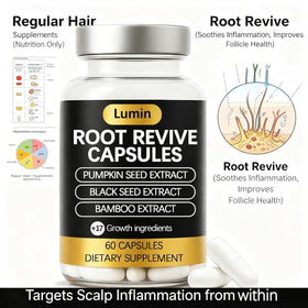 single Lumin Root Revive capsule close-up highlighting Vivikig strength benefits