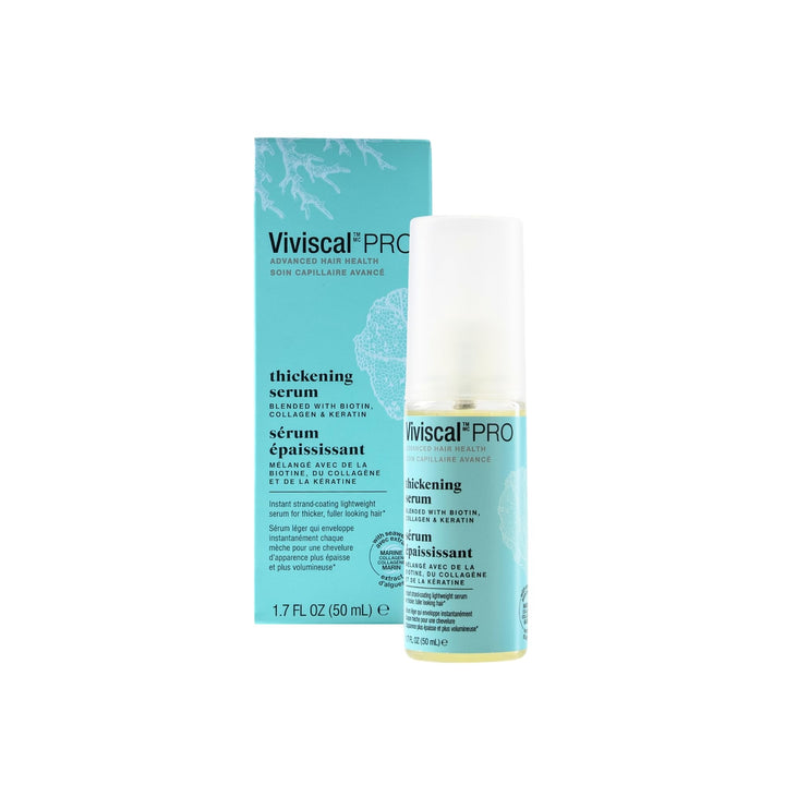 Viviscal front packaging showing bottle and branding, clear product benefit