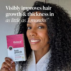 Viviscal ingredients label with marine collagen and biotin called out for nourishment benefit