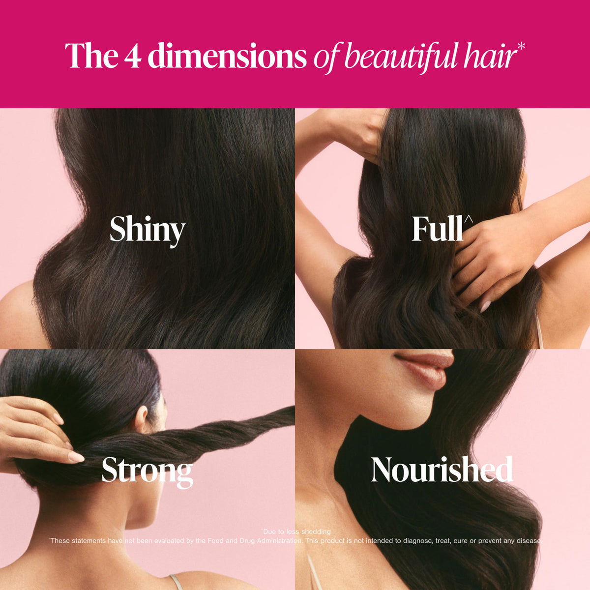 Viviscal supplement label listing keratin, biotin, zinc and vitamin A benefits