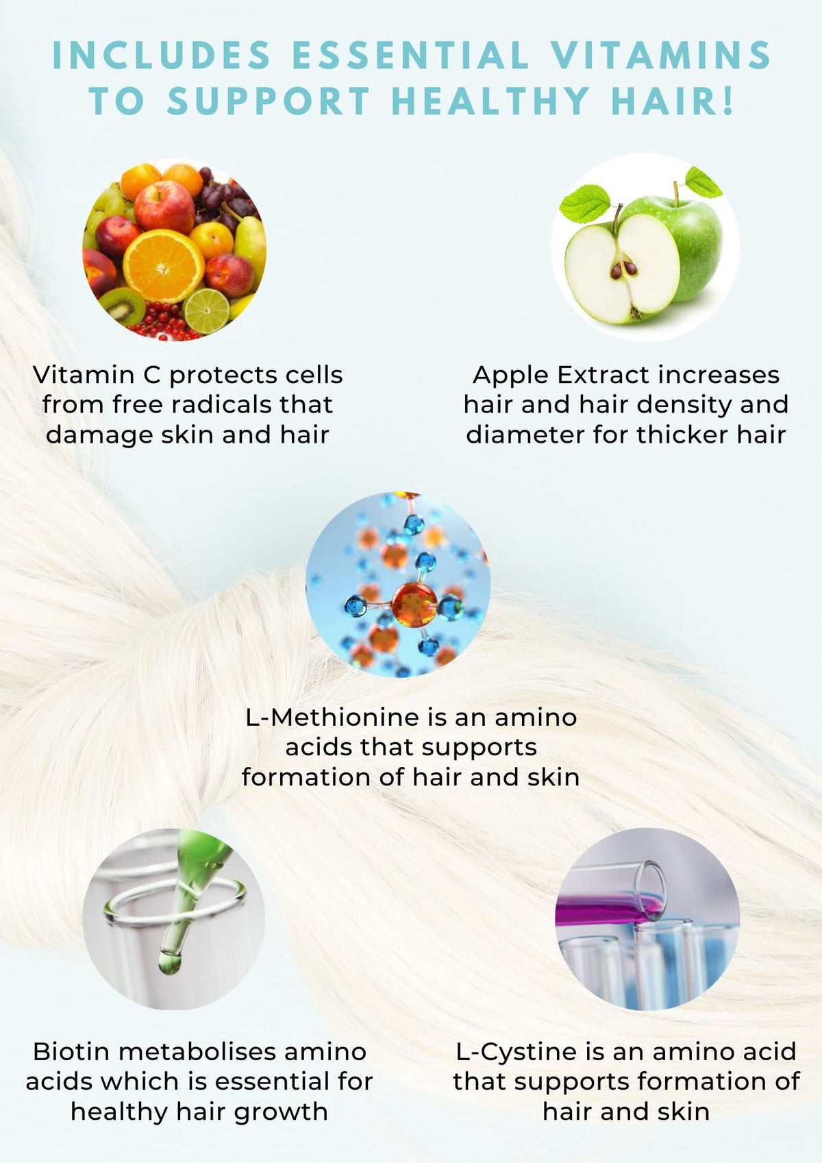 Viviscal set on bathroom vanity styled for daily routine and fuller-looking hair