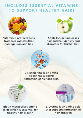 Viviscal set on bathroom vanity styled for daily routine and fuller-looking hair