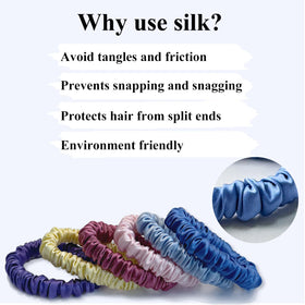 VLOMOT scrunchie holding ponytail showing secure hold without creases