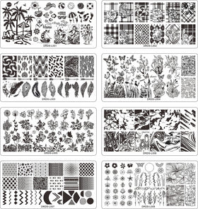 VNC close-up of etched floral plate detail for crisp polish transfer