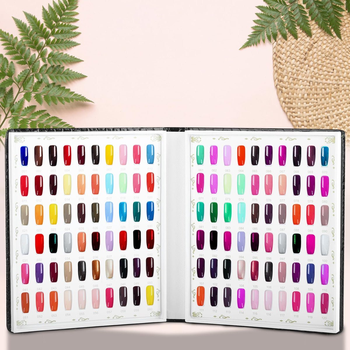 vnjaoi open pages with full swatches displaying clear color comparisons