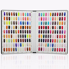 vnjaoi displayed on salon counter helping clients pick colors
