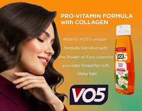 VO5 extra body in-shower use showing lather at roots for noticeable lift