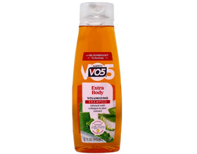 VO5 extra body ingredients list label showing pro-vitamin info for nourishment