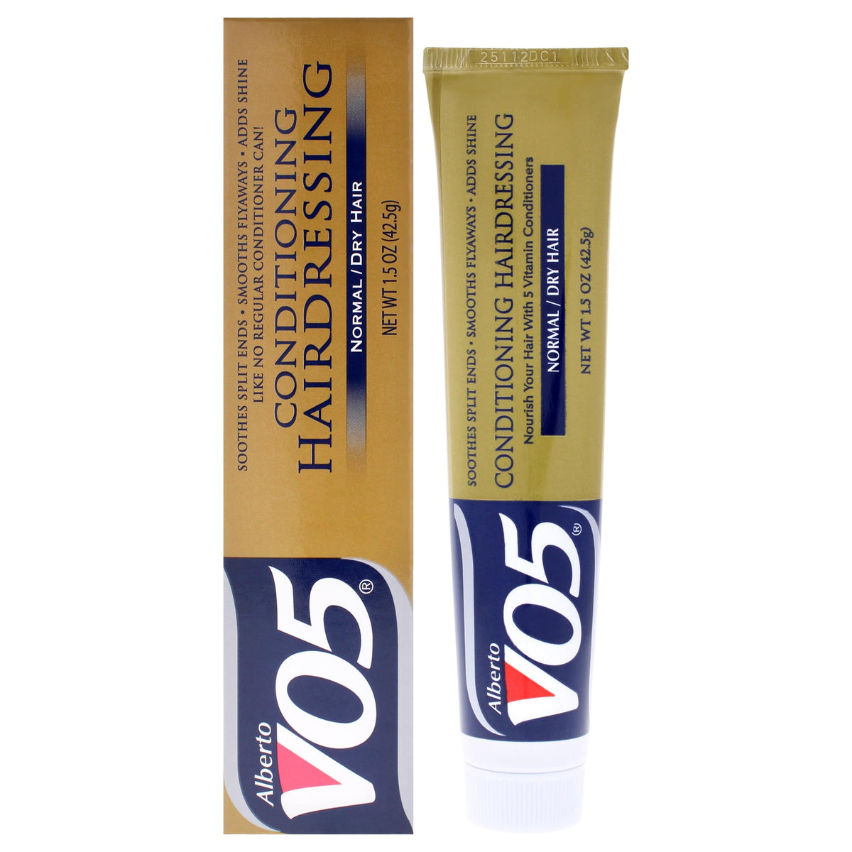 VO5 front packaging showing six 1.5 oz tubes and product information, highlights convenience