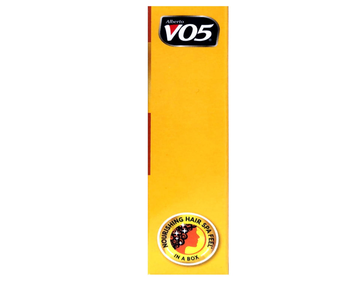 VO5 label and ingredient detail emphasizing vitamin and protein-rich formula
