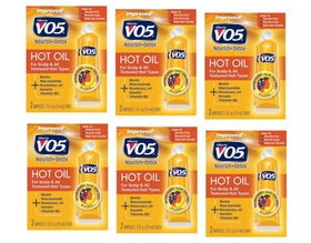 VO5 close-up of single packet texture and label for clear dosing
