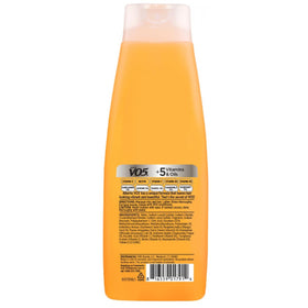 VO5 shampoo foam texture demonstrating gentle foaming action