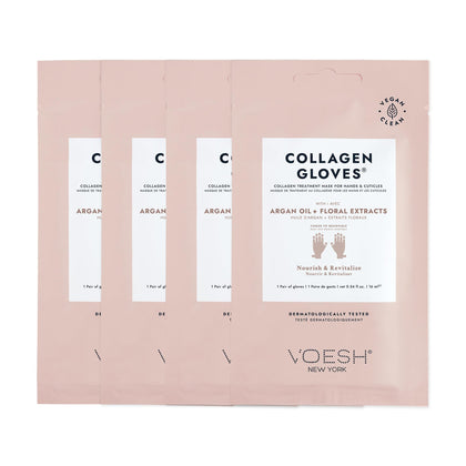 VOESH front packaging of collagen gloves showing product and benefits