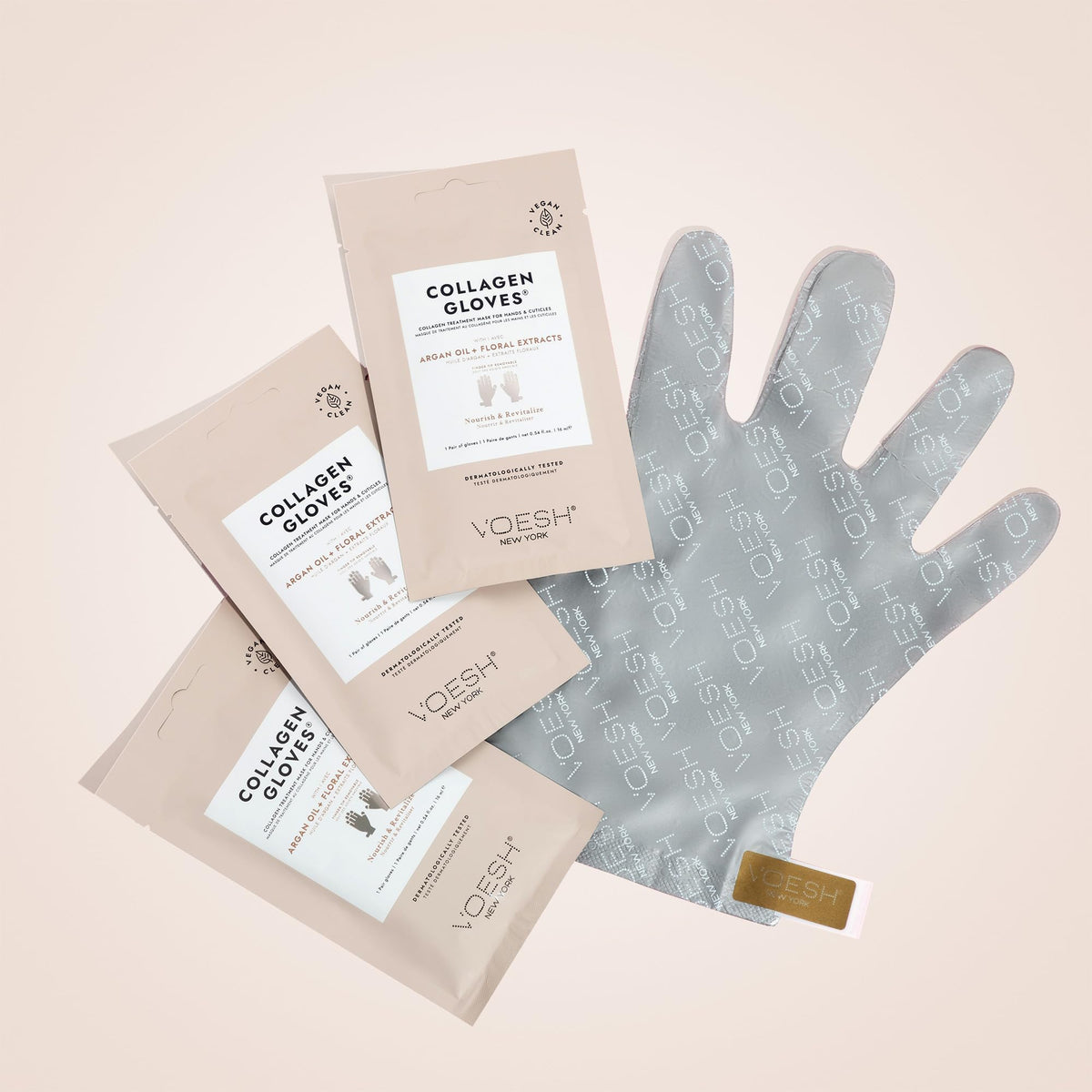 VOESH opened glove pair showing saturated inner lining and comfortable fit benefit