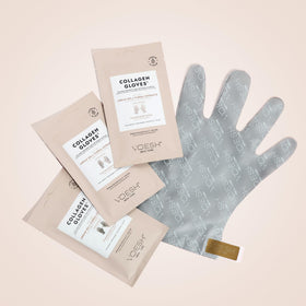 VOESH opened glove pair showing saturated inner lining and comfortable fit benefit