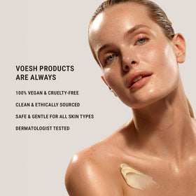 VOESH lifestyle shot of feet in spa setting conveying relaxation and softening