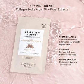 VOESH socks held by hand to show scale and single-use sizing benefit