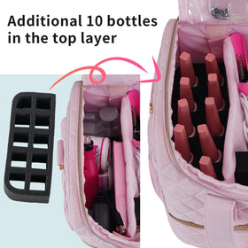 VOFIpremiAm side pocket holding polish remover to prevent leaks and spills