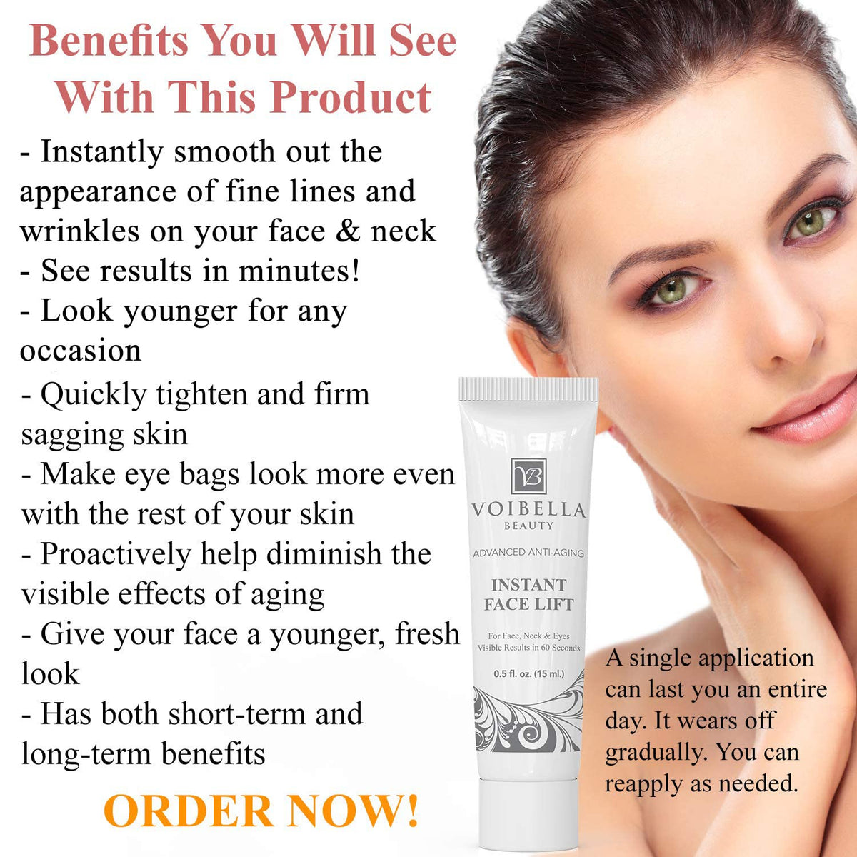 VOIBELLA BEAUTY cream texture close-up illustrating a smooth blendable formula