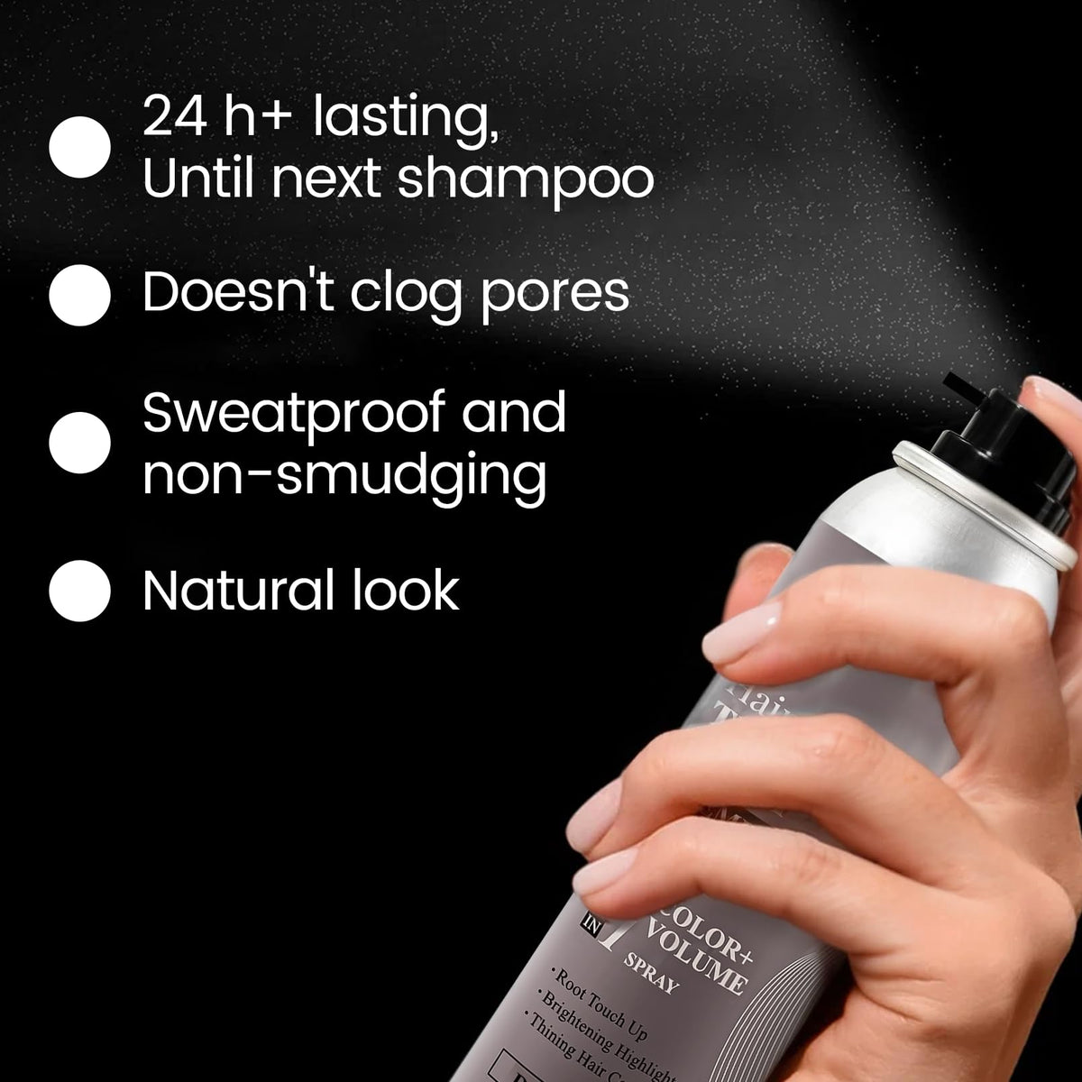 VOLLUCK bottle in hand during application highlighting easy, controlled use