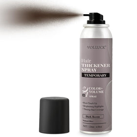 VOLLUCK front packaging showing medium brown spray for quick root touch-up and volume