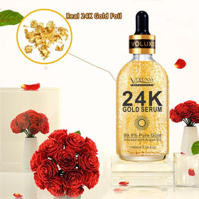 Voluxss serum texture drop on skin emphasizing hydration boost