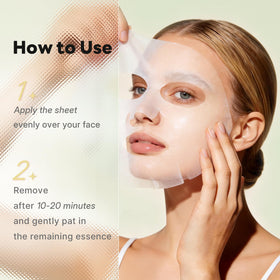 Voolga single sheet mask opened to show full coverage and fit benefit