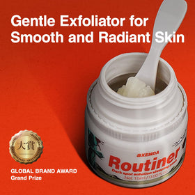 VQM AXENDA open jar texture close-up showing lightweight gel-cream for gentle overnight exfoliation