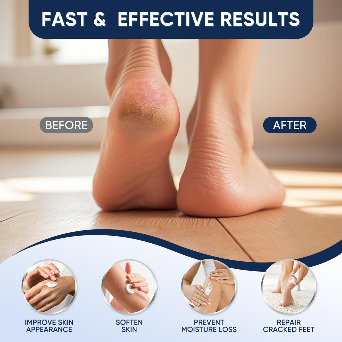VREKEF before and after split showing smoother heels and reduced roughness