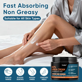 VREKEF before and after foot comparison showing smoother softer skin