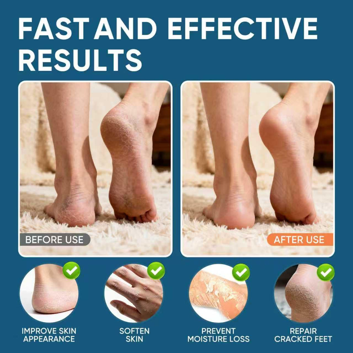VREKEF being applied to heel demonstrating targeted callus care benefit